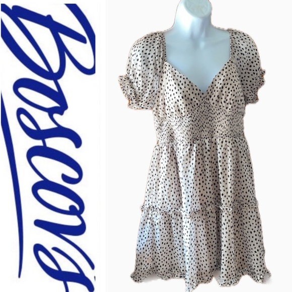 Chic Cream Ruffle Dress 🤍🖤 - Picture 11 of 12